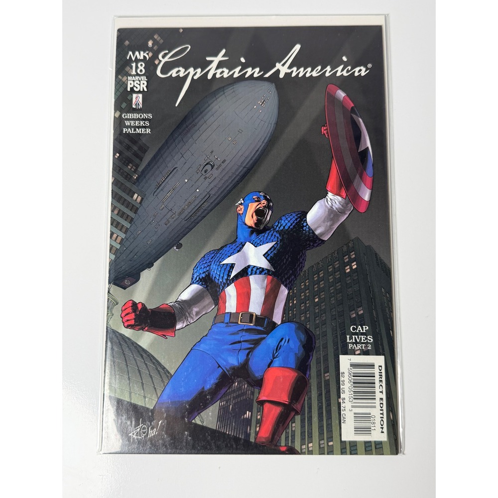 Captain America 18 Marvel 2003 Cap Lives Part 2 John Cassaday Cover